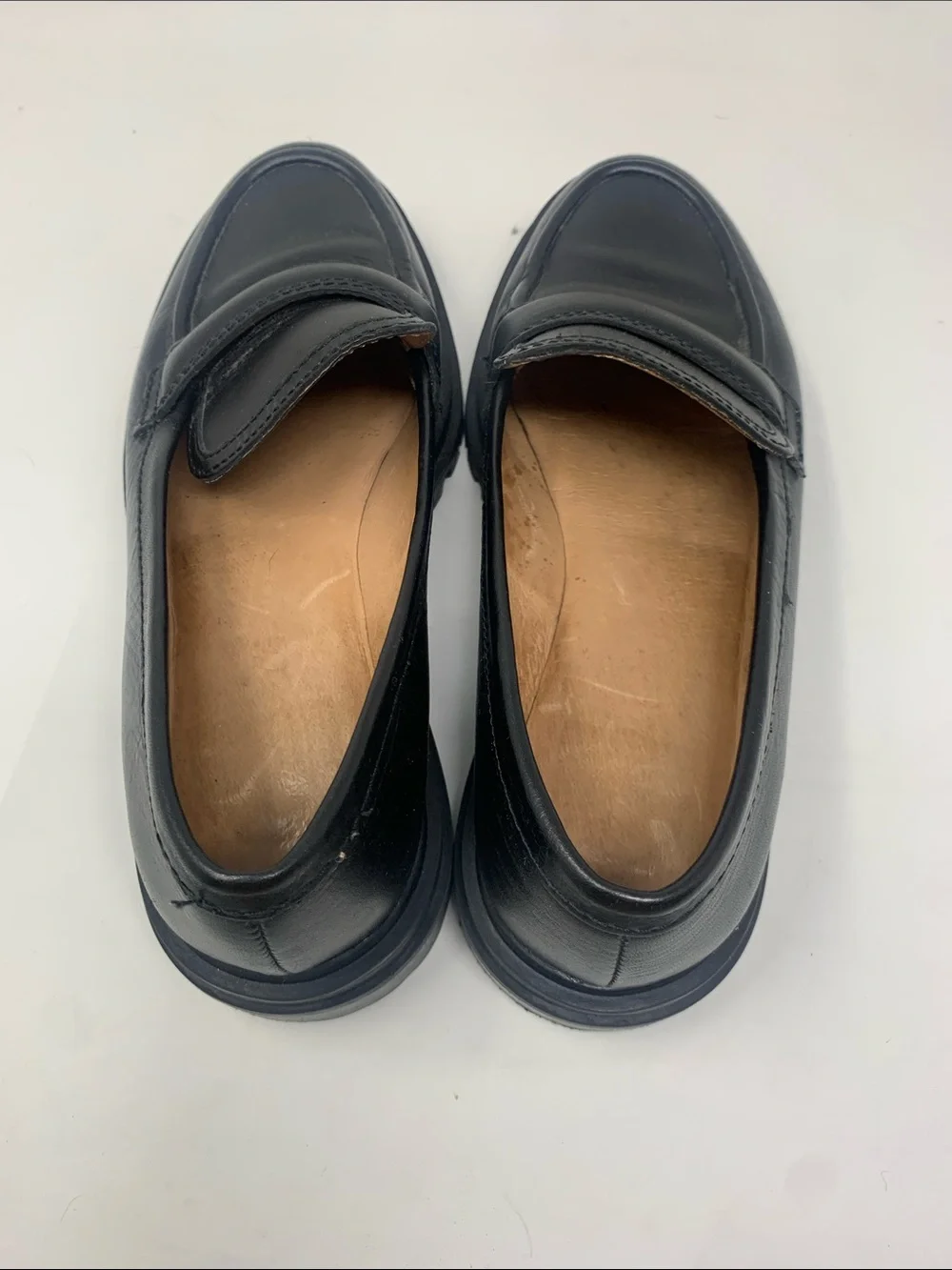 Madewell Black Leather Penny Loafers size 6